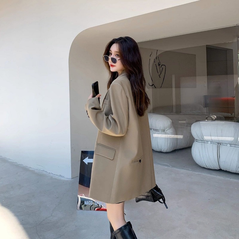 Streetwear Brand China - Merk Zwarte Blazer Vrouwen Jack Lente