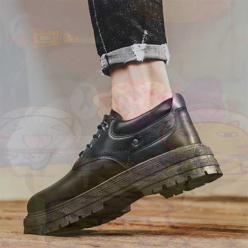 Streetwear Brand Cheap - Donker natuurlijk leer Mode-sneakers Tennis Herensneakers