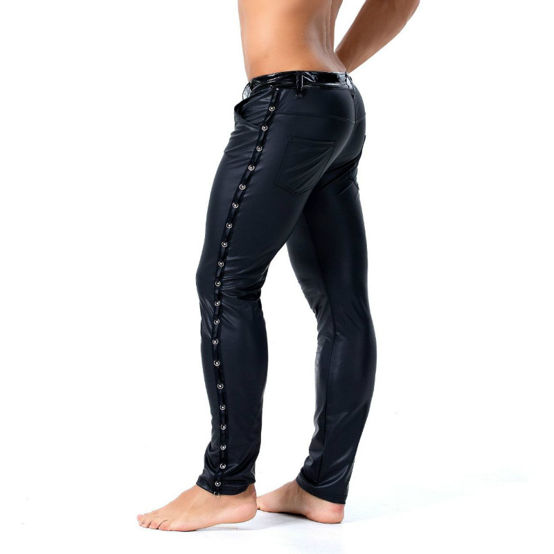 Streetwear Brand China - S-XXL Merk Mannen Leer Klinknagel Broek