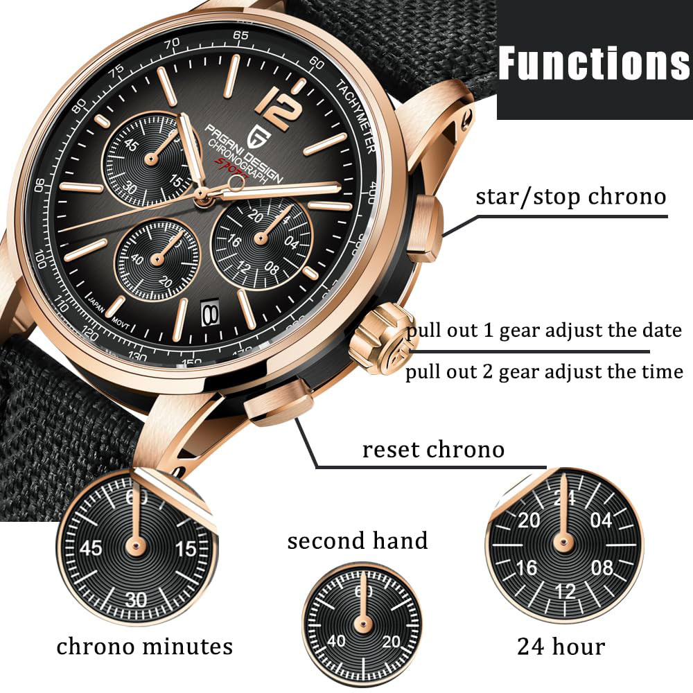 Streetwear Brand Luxury - PAGANI ONTWERP Nieuwe Heren Horloge 41mm