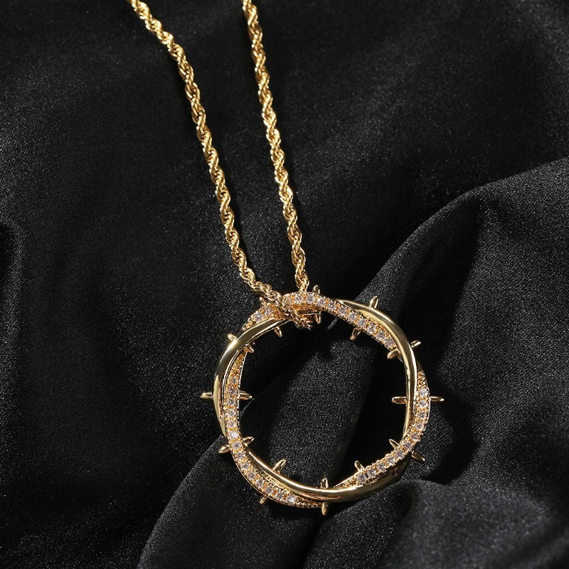 Streetwear Brand Accessories - Retro doornenkroon hanger ketting uniek design